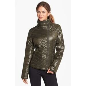 Zella Forest Green Featherweight Quilted Jacket Size XS